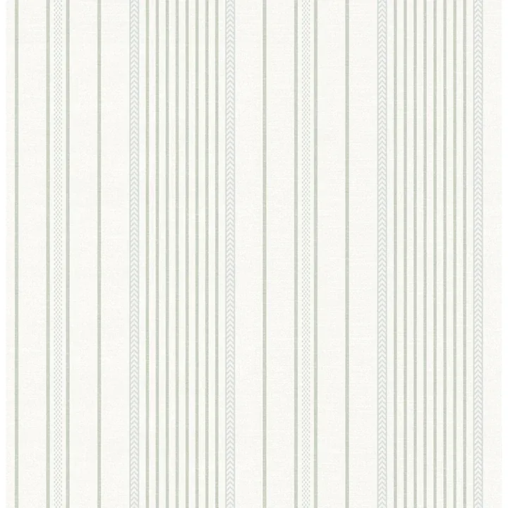 4172-27485 | Navarres Stripe Light Green Faux Linen Wallpaper