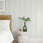 A-Street Prints Navarres Stripe Light Green Faux Linen Wallpaper - SKU 4172-27485