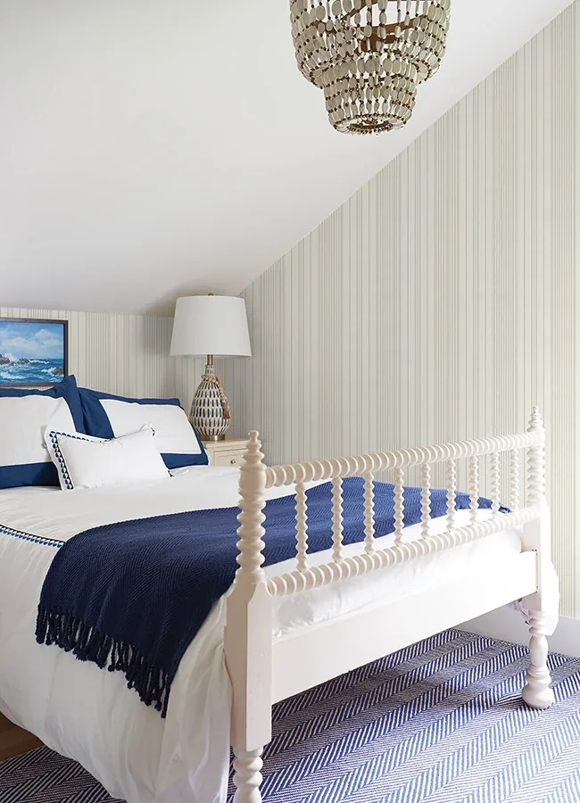A-Street Prints Navarres Stripe Neutral Faux Linen Wallpaper - SKU 4172-27487