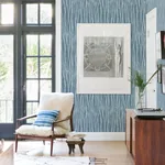A-Street Prints Nazar Indigo Indigo Stripe Wallpaper - SKU 2975-26248