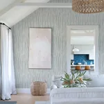 A-Street Prints Nazar Light Grey Grey Stripe Wallpaper - SKU 2975-26250