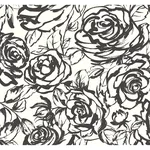 A-Street Prints Nelda Black Rose Wallpaper - SKU 4135-72707