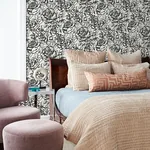 A-Street Prints Nelda Black Rose Wallpaper - SKU 4135-72707