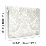 A-Street Prints Nestle Dove Bird Block Print Wallpaper - SKU 4122-27003