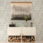 A-Street Prints Nestle Light Grey Bird Block Print Wallpaper - SKU 4122-27001