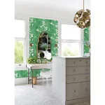A-Street Prints Nicolette Green Floral Trail Wallpaper - SKU 2973-90103