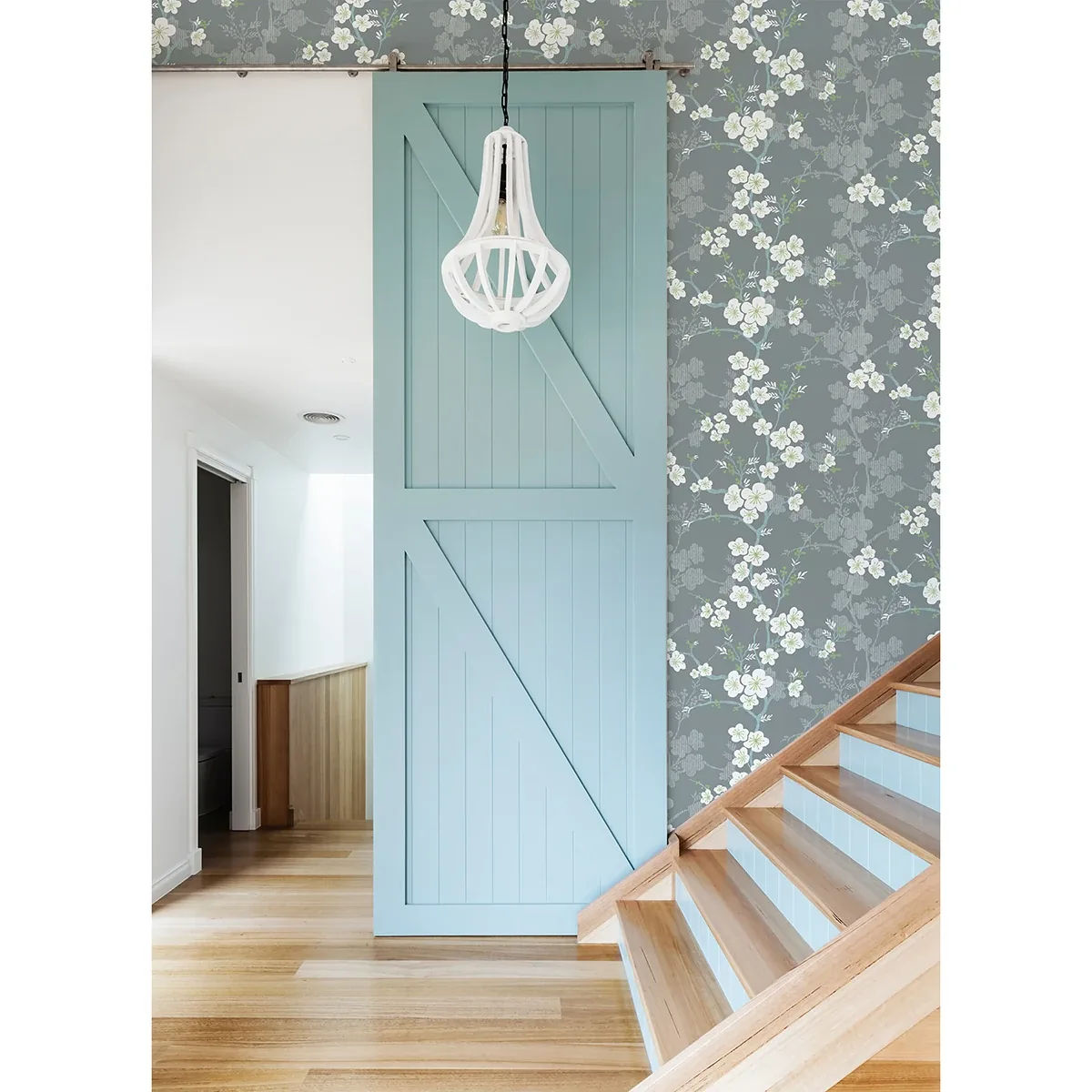 A-Street Prints Nicolette Grey Floral Trail Wallpaper - SKU 2973-90108