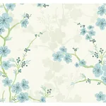 A-Street Prints Nicolette Light Blue Floral Trail Wallpaper - SKU 2973-90107