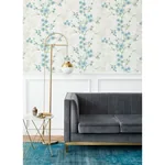 A-Street Prints Nicolette Light Blue Floral Trail Wallpaper - SKU 2973-90107