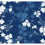 A-Street Prints Nicolette Navy Floral Trail Wallpaper - SKU 2973-90104