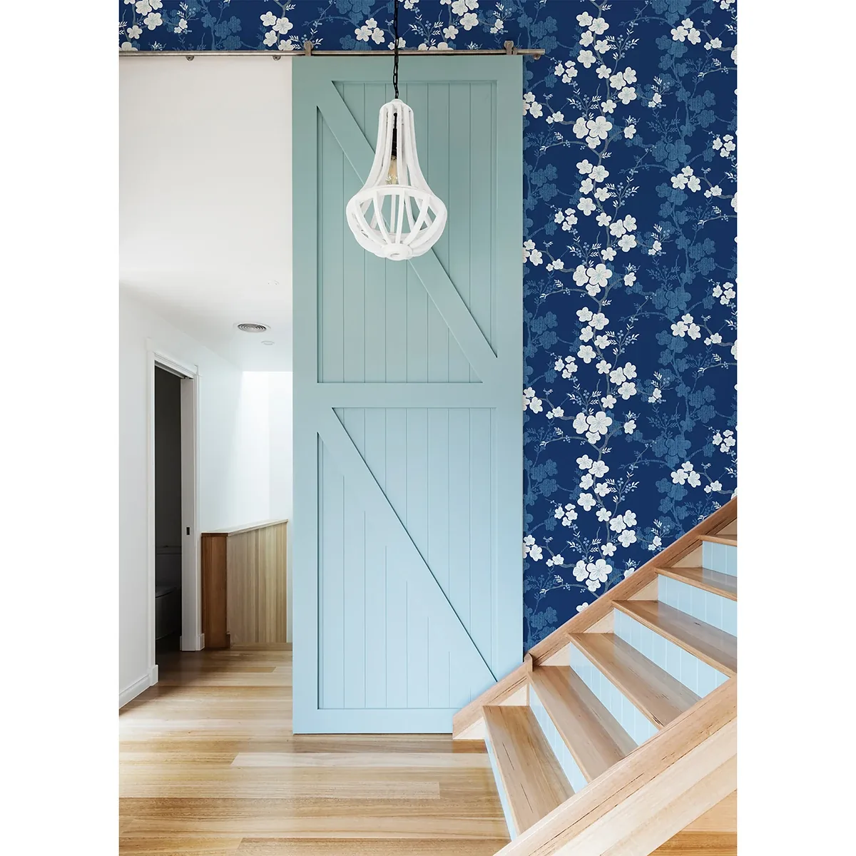 A-Street Prints Nicolette Navy Floral Trail Wallpaper - SKU 2973-90104