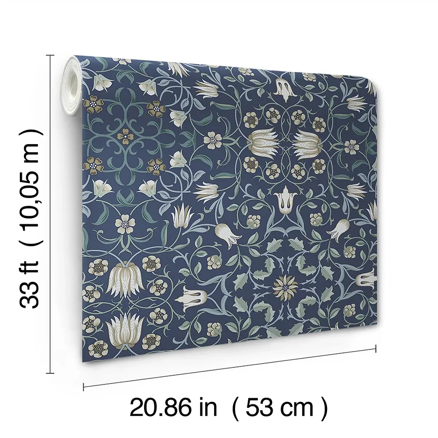 A-Street Prints No 1 Holland Park Blue Floral Wallpaper - SKU 4153-82009