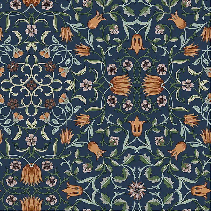 4153-82010 | No 1 Holland Park Dark Blue Floral Wallpaper