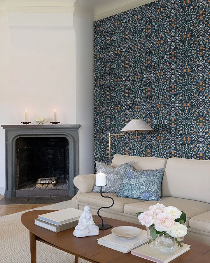 A-Street Prints No 1 Holland Park Dark Blue Floral Wallpaper - SKU 4153-82010