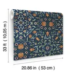 A-Street Prints No 1 Holland Park Dark Blue Floral Wallpaper - SKU 4153-82010