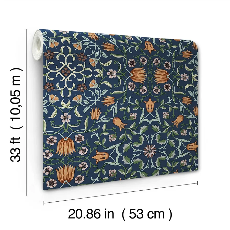 A-Street Prints No 1 Holland Park Dark Blue Floral Wallpaper - SKU 4153-82010