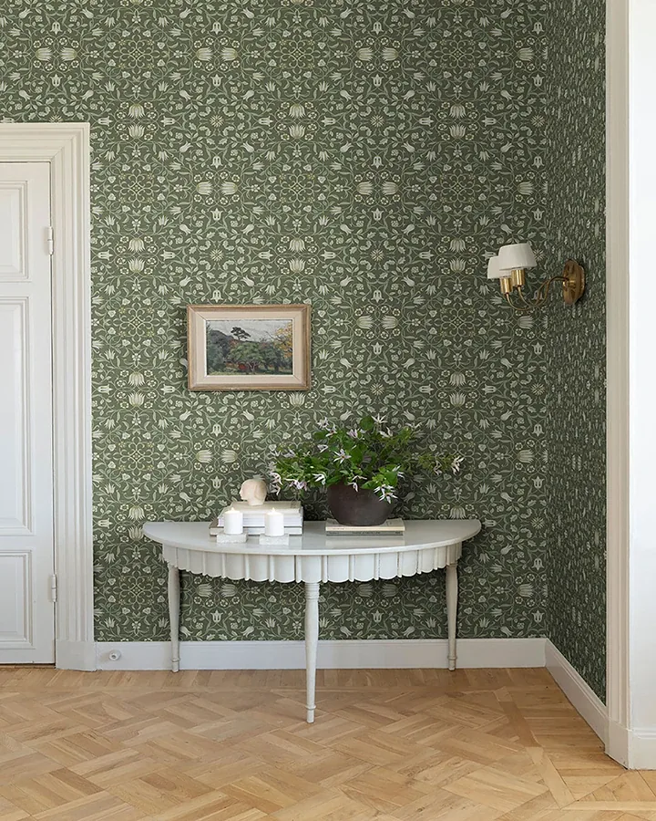 A-Street Prints No 1 Holland Park Green Floral Wallpaper - SKU 4153-82008