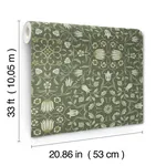 A-Street Prints No 1 Holland Park Green Floral Wallpaper - SKU 4153-82008