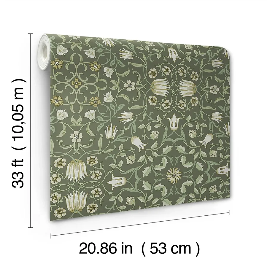 A-Street Prints No 1 Holland Park Green Floral Wallpaper - SKU 4153-82008