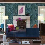 A-Street Prints Nocturnum Blue Leaf Wallpaper - SKU 2763-24201