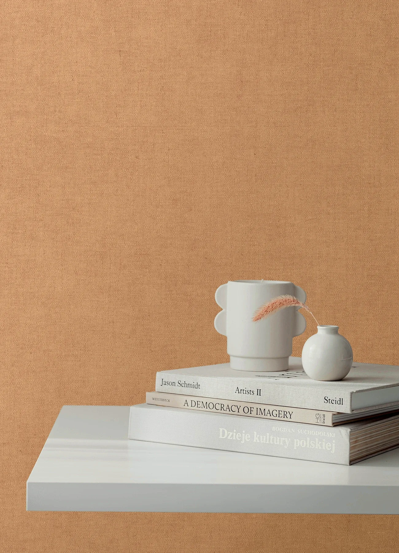 A-Street Prints Nuovo Apricot Faux Linen Wallpaper - SKU 4193-7425