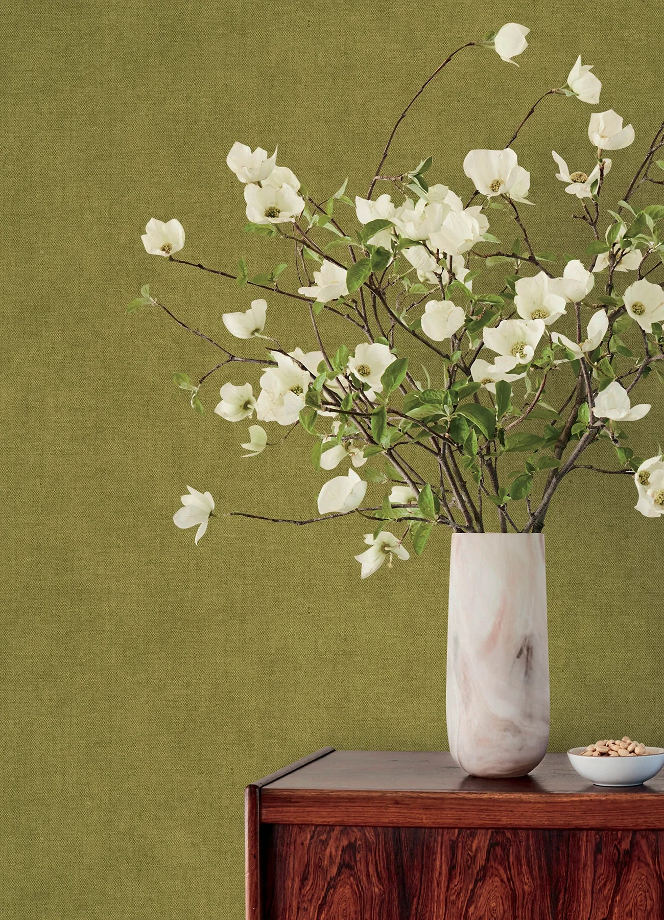 A-Street Prints Nuovo Chartreuse Faux Linen Wallpaper - SKU 4193-7430