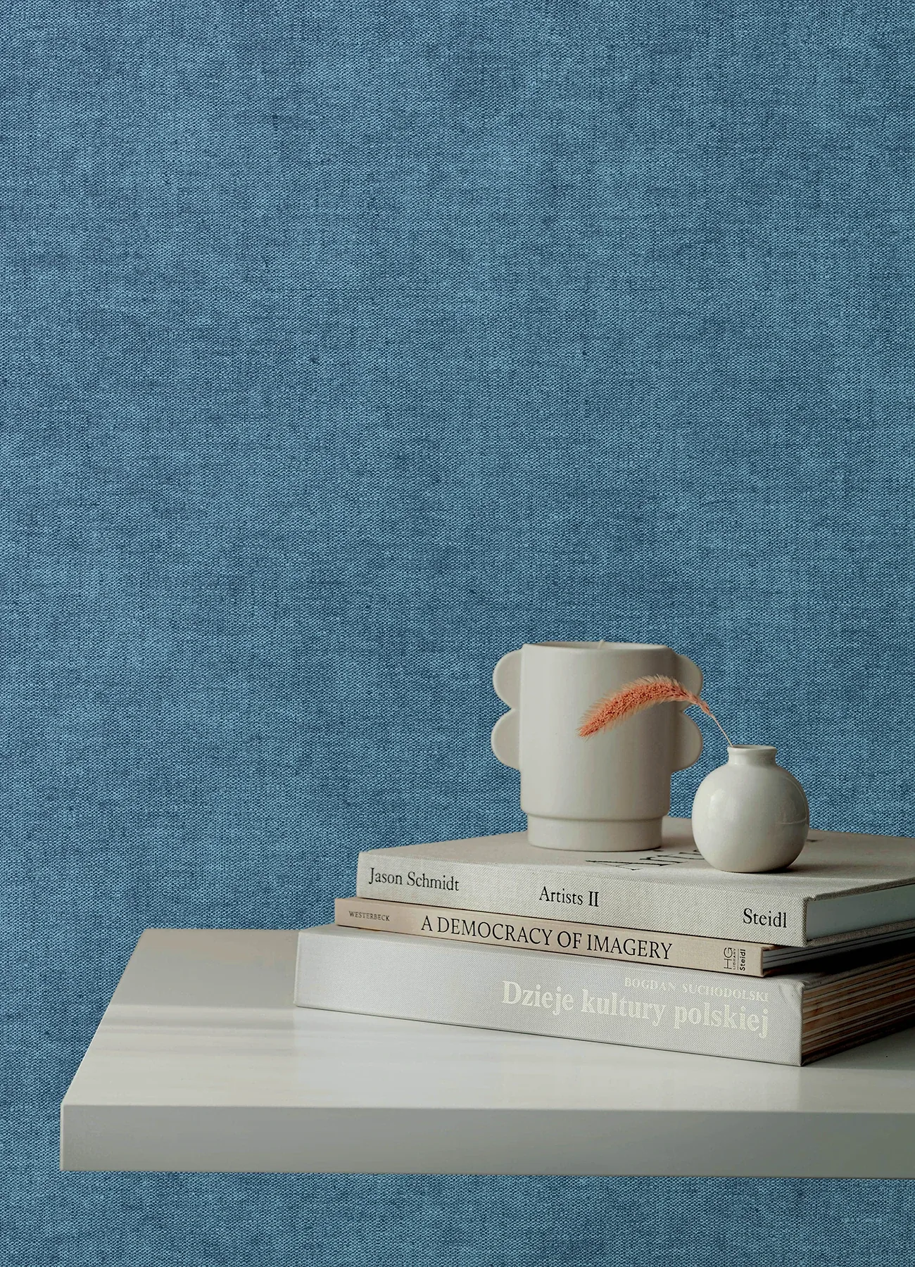 A-Street Prints Nuovo Denim Faux Linen Wallpaper - SKU 4193-7434