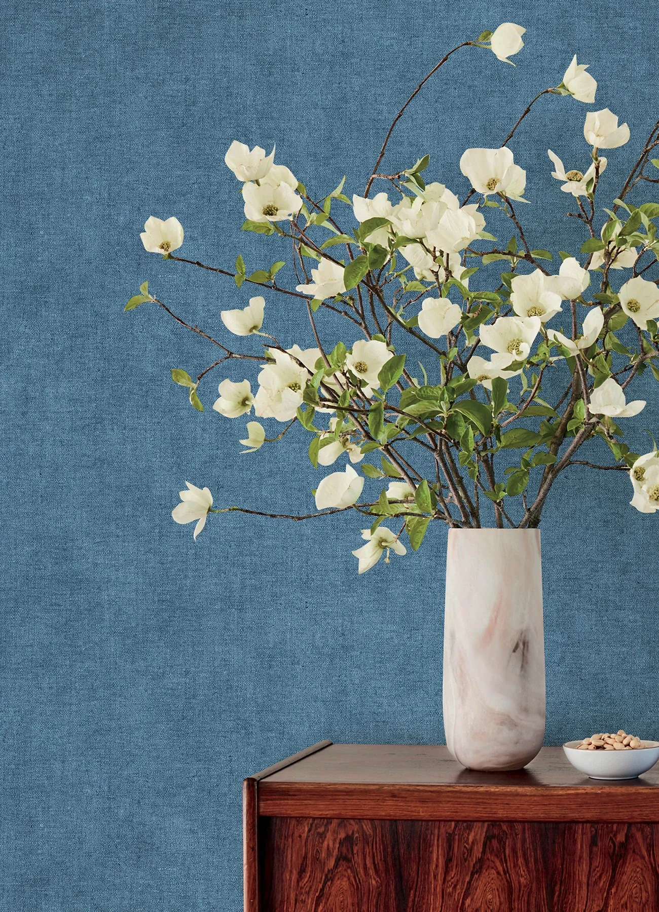 A-Street Prints Nuovo Denim Faux Linen Wallpaper - SKU 4193-7434