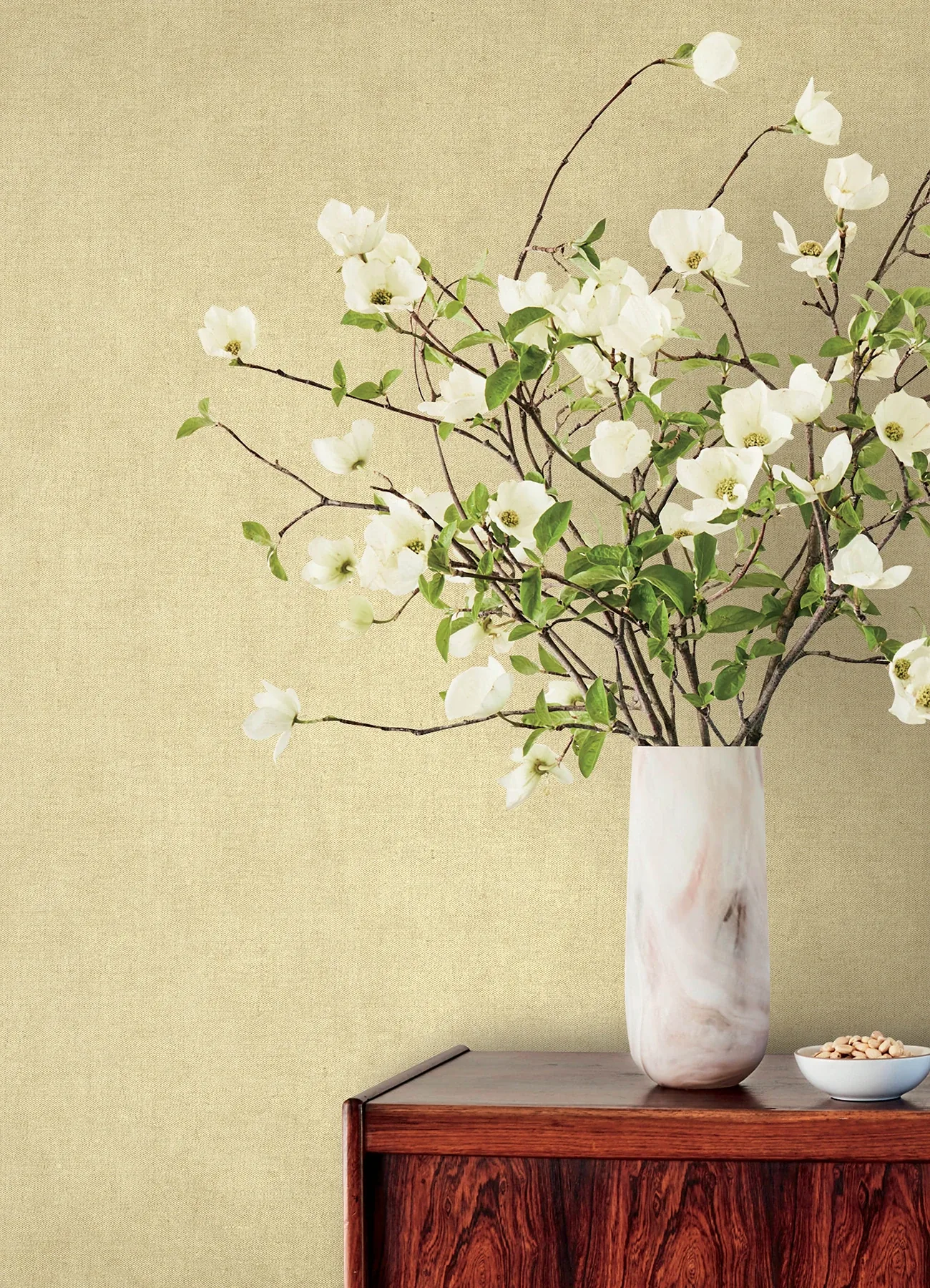 A-Street Prints Nuovo Ivory Faux Linen Wallpaper - SKU 4193-7421