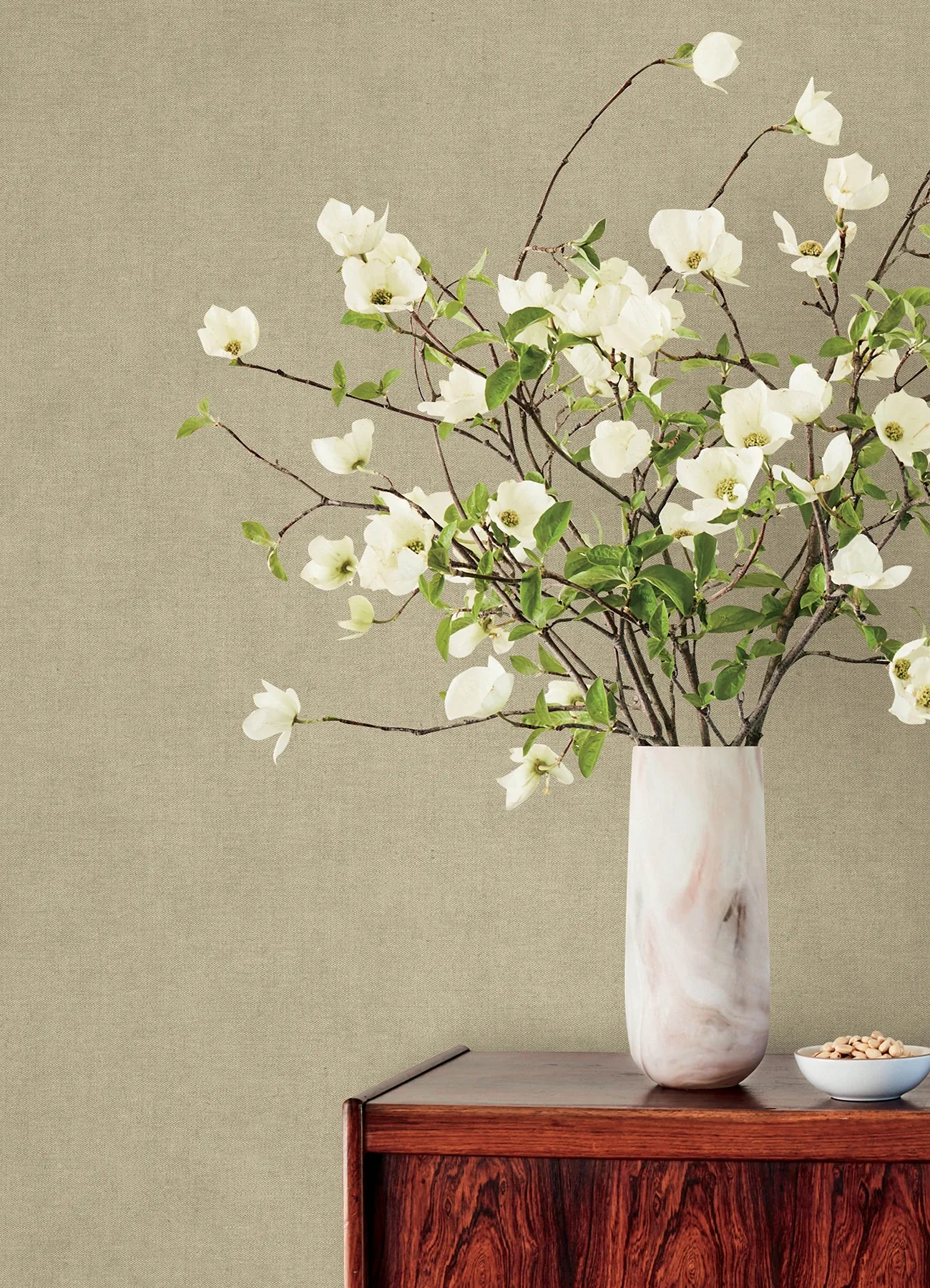 A-Street Prints Nuovo Khaki Faux Linen Wallpaper - SKU 4193-7423