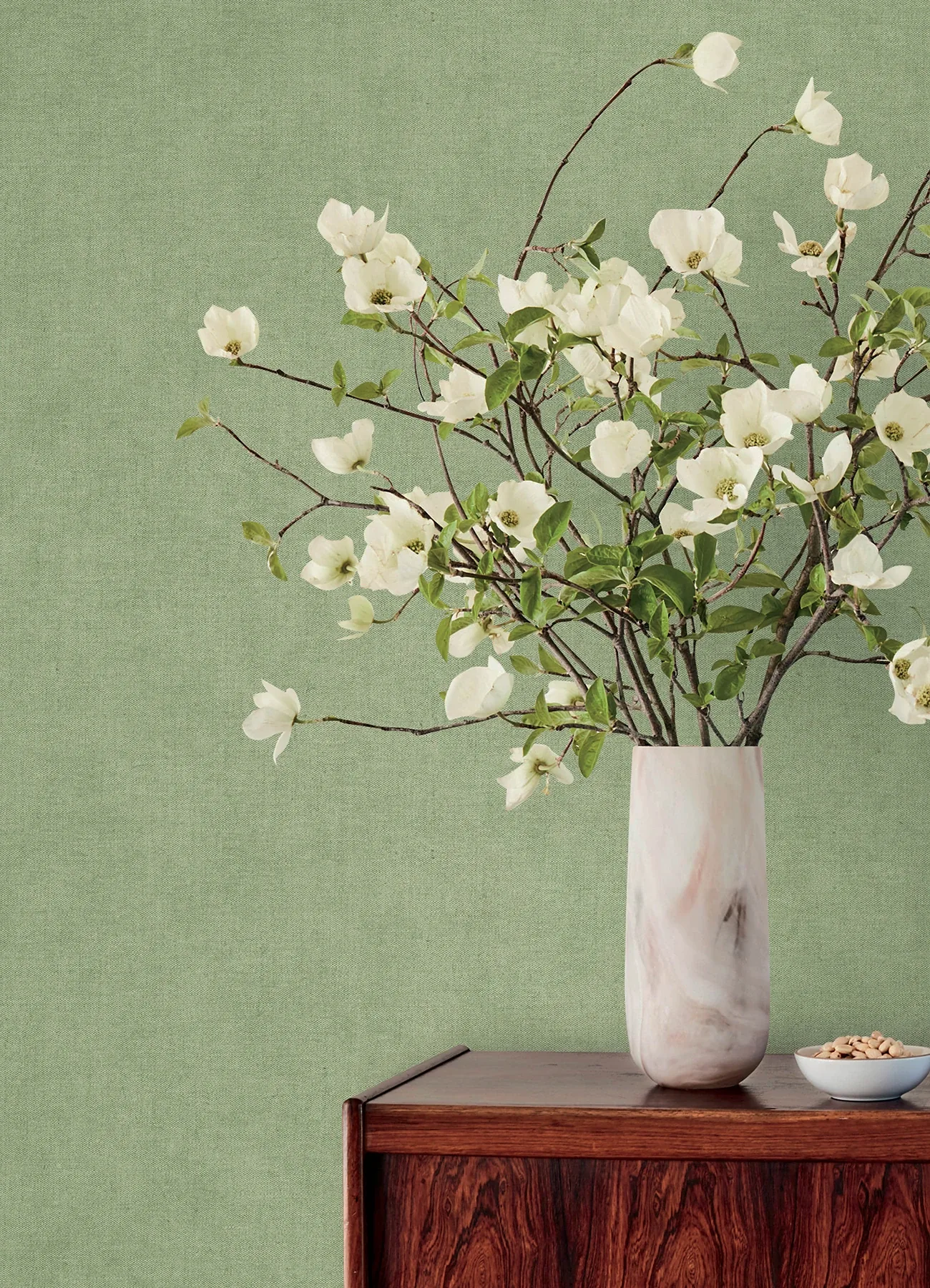 A-Street Prints Nuovo Light Green Faux Linen Wallpaper - SKU 4193-7431
