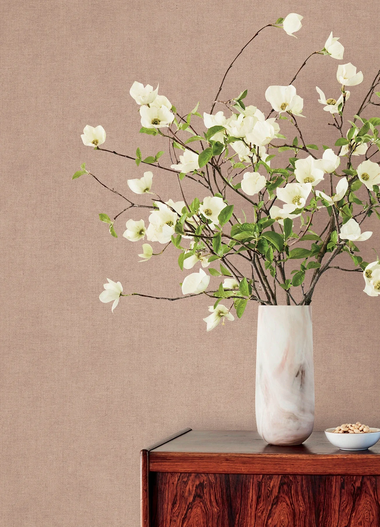 A-Street Prints Nuovo Rose Faux Linen Wallpaper - SKU 4193-7426
