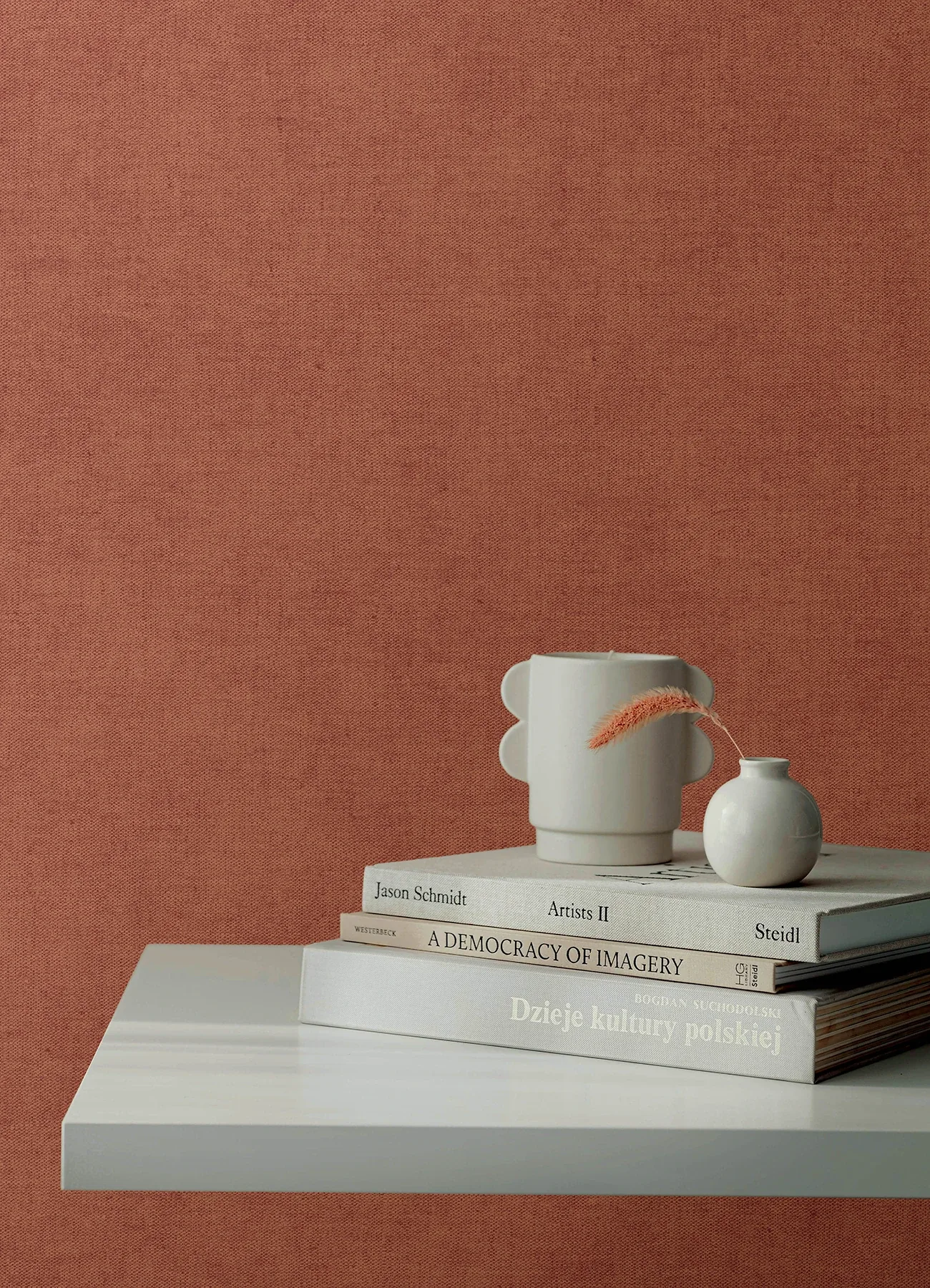 A-Street Prints Nuovo Rust Faux Linen Wallpaper - SKU 4193-7429
