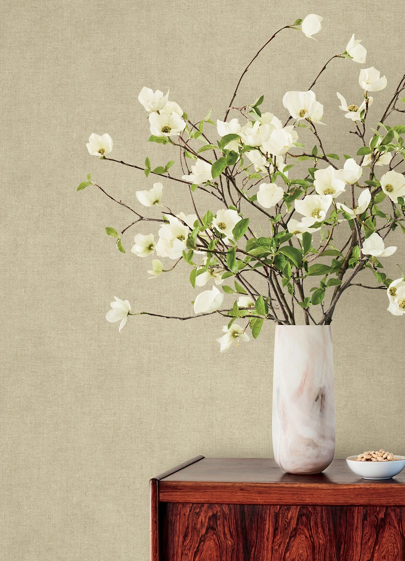 A-Street Prints Nuovo Taupe Faux Linen Wallpaper - SKU 4193-7422