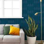A-Street Prints Nyle Dark Blue Chevron Stripes Wallpaper - SKU 4066-26526