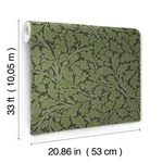 A-Street Prints Oak Tree Black Leaf Wallpaper - SKU 4153-82030