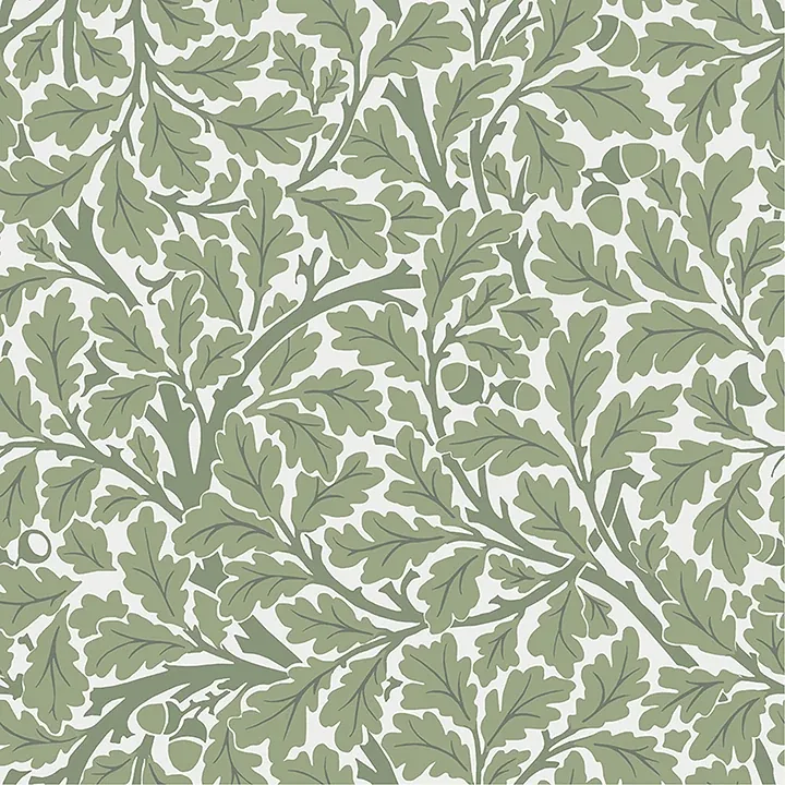 4153-82028 | Oak Tree Green Leaf Wallpaper