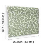 A-Street Prints Oak Tree Green Leaf Wallpaper - SKU 4153-82028