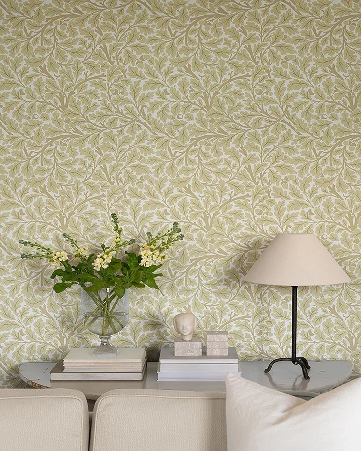 A-Street Prints Oak Tree Light Yellow Leaf Wallpaper - SKU 4153-82027