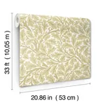 A-Street Prints Oak Tree Light Yellow Leaf Wallpaper - SKU 4153-82027