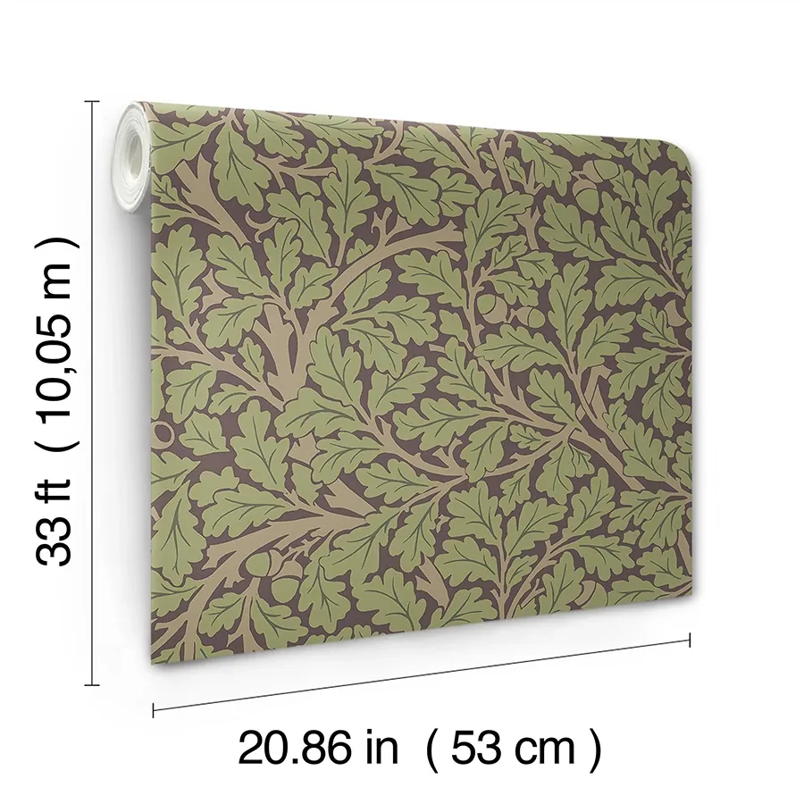 A-Street Prints Oak Tree Plum Leaf Wallpaper - SKU 4153-82029
