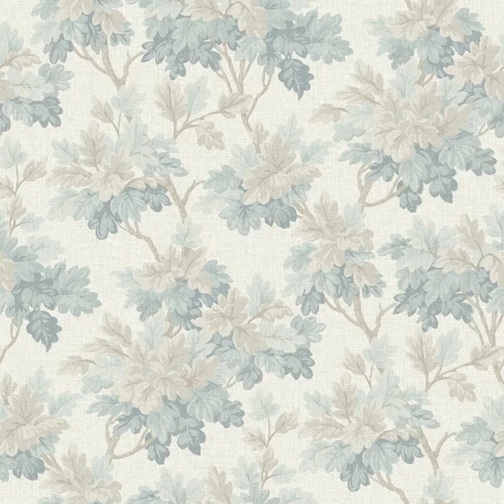 AST6354 | Oakcliff Blue Leaf Trail Wallpaper