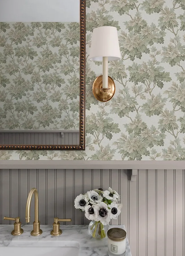 A-Street Prints Oakcliff Sage Leaf Trail Wallpaper | Wallpaper Twins A-Street Prints Oakcliff Sage Leaf Trail Wallpaper - SKU AST6355