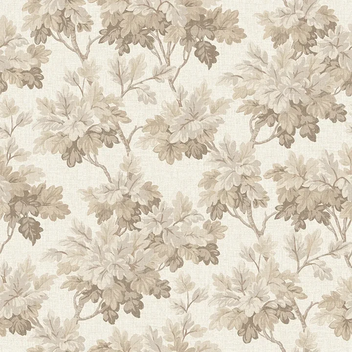 A-Street Prints Oakcliff Taupe Leaf Trail Wallpaper - SKU AST6356