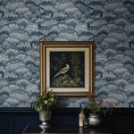 A-Street Prints Octavia Blue Marbled Ink Wallpaper - SKU 4147-27379