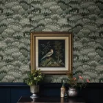 A-Street Prints Octavia Dark Green Marbled Ink Wallpaper - SKU 4147-27377