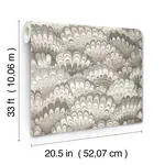A-Street Prints Octavia Neutral Marbled Ink Wallpaper - SKU 4147-27378