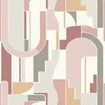 A-Street Prints Odele Blush Geometric Archways Wallpaper - SKU 4121-72201