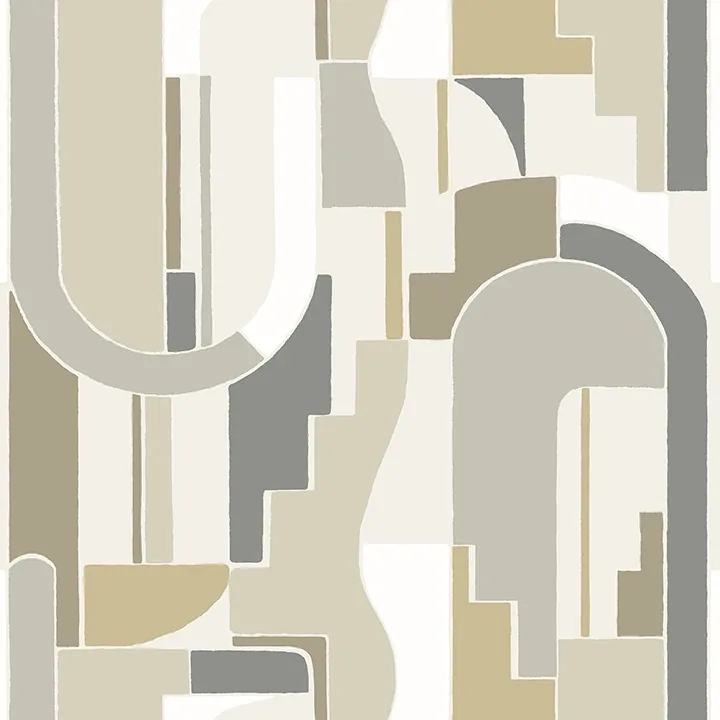 4121-72203 | Odele Honey Geometric Archways Wallpaper
