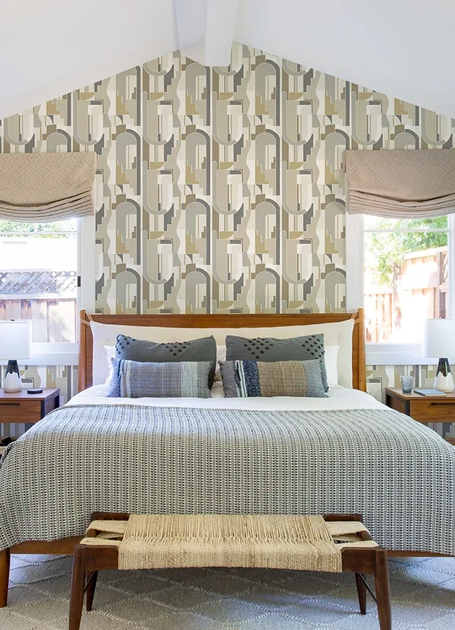 A-Street Prints Odele Honey Geometric Archways Wallpaper - SKU 4121-72203